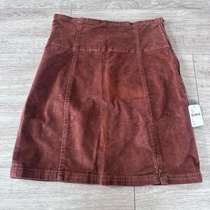 NWT Free People Corduroy Mini Skirt